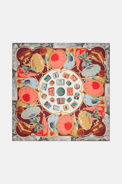 Vakko OBJE DESENLİ İPEK EŞARP