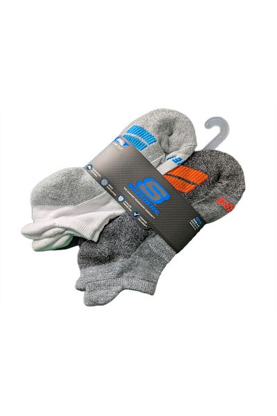 SKECHERS 6PK YOUTH LOW CUT Men's Socks White