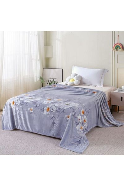 Pucioasa Cocolino blanket 200x230cm with floral print