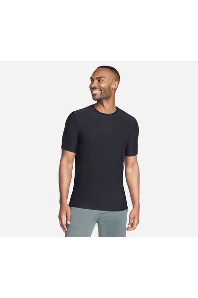 SKECHERS GODRI ALL DAY SOLID TEE men's t-shirt black