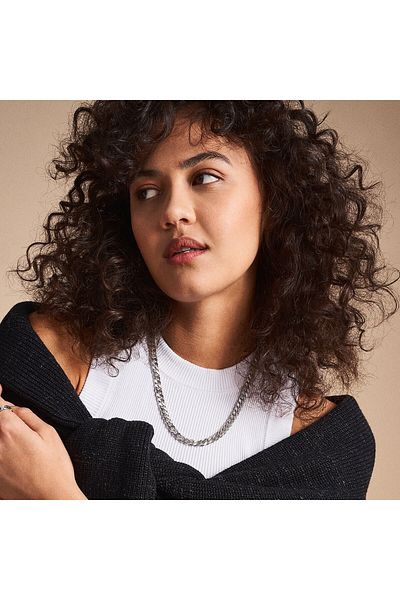 Fossil Harlow Silberfarbene Kette Jf04696040