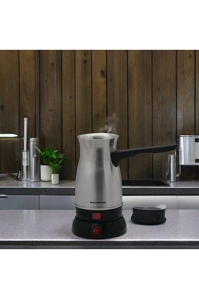 Hausberg Ηλεκτρικός βραστήρας καφέ Hb-3815in, ισχύς 800w, χωρητικότητα 500 ml, ανοξείδωτο ατσάλι