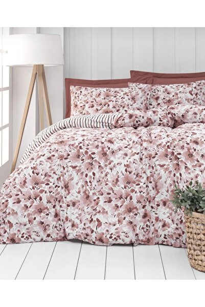 ALTINBAŞAK HOME COLLECTİON Altınbaşak Ranforce Nevresim Takımı Çift Kişilik Bıce On Cınnamon
