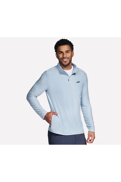 SKECHERS GODRI ALL DAY 1/4 ZIP mens sweatshirt white