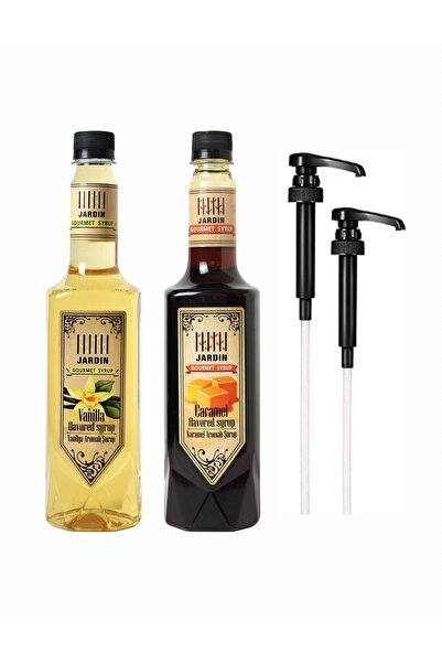 Jardin 2’li Kahve şurubu-Jardin Karamel&Vanilya aromalı 2x750ml +2 pompa/Caramel&Vanilla flavored syrup