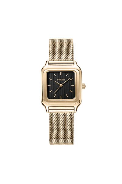 Burker Damenuhr Macy Gold Schwarz Mesh