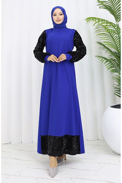 sefamerve Βραδινό φόρεμα Saks Color Sequined - 0305-07