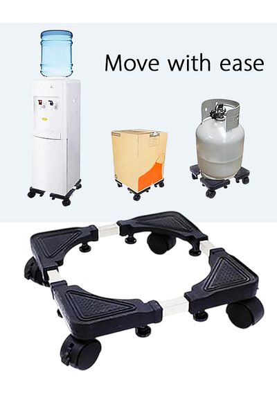 JONGO 360° Rotating Moveable Stand – Trolley Base for Gas Cylinder & Water Dispenser, 4 Wheels