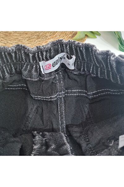 Uğur bebe Yeni sezon full licralı taş detaylı cepli KOT ETEK Esnek antrasit renk