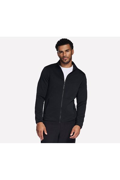 SKECHERS THE HOODLESS HOODIE OTTOMAN JACKET mens sweatshirt black