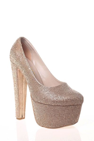 PayBuy Women's Fashion Stylish Gold Full Stone High Heel Heels Wedding Engagement Night Evening Dress Shoes