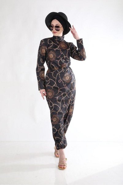 NS TASARIM MAYO Chain Pattern Allerli Design Hijab Jumpsuit Swimsuit