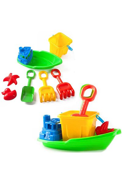 cagdaskids Fishing Boat Bucket Set |   7 Pieces Fun Fishing Set |   3 Years+