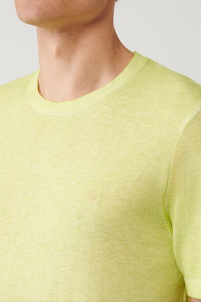 Avva Ανδρικό μπλουζάκι Neon Green Crew Neck A41y5074