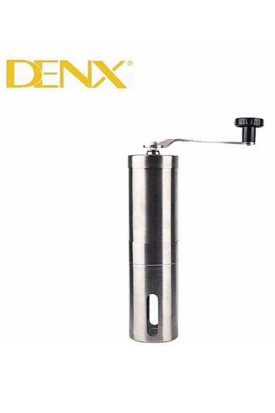 Denx مطحنة قهوة يدوية من الفولاذ المقاوم للصدأ سهلة الاستخدام بسعة 40 جرامًا