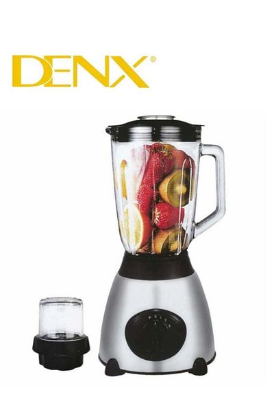 Denx خلاط كهربائي سعة ١.٥ لتر مع مطحنة حبوب وخمس سرعات. سهل الاستخدام والتنظيف.