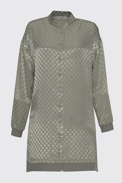 Zühre Jacquard Judge Collar Cagla Jacket C-0134