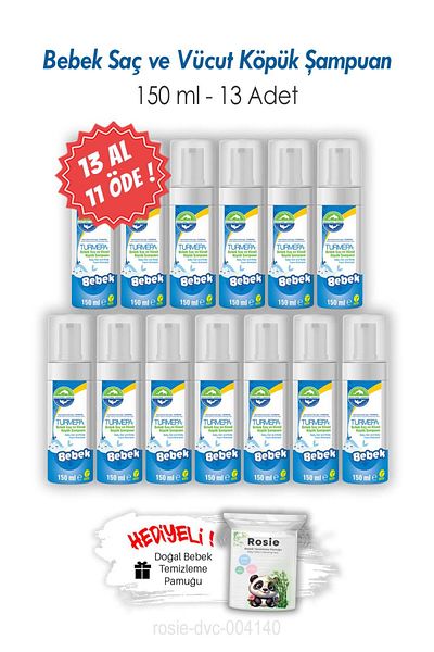 Turmepa Baby Hair and Body Foam Shampoo Buy 13 Pay 11 150 ml and Rosie