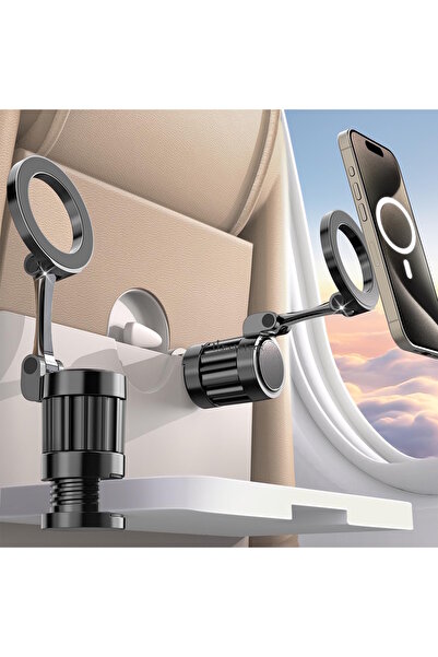 m.tk moveteck 360 Dönebilen Araç İçi Telefon Tutucu Kıskaçlı Magsafe Destekli Masa Üstü Uzayabilen Sıkıştırmalı