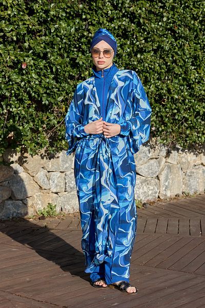 NS TASARIM MAYO Akua bloom model lace-up design hijab pareo