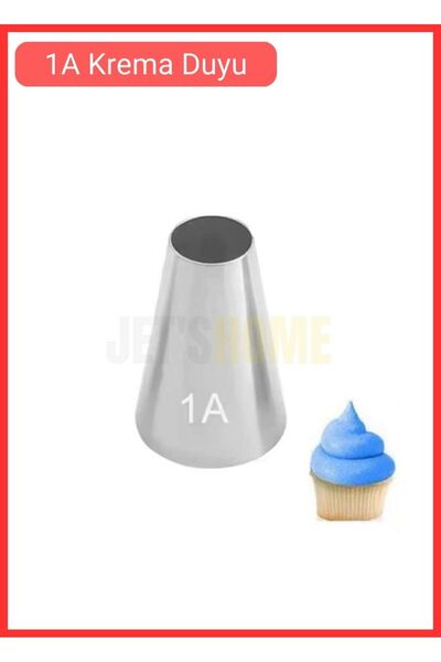 Jet's Home 1A نمط دائري كريم تحسس حجم كبير كعكة تحسس الفولاذ المقاوم للصدأ كريم حقيبة تلميح 2.5x1.4x3.7 سنتيمتر