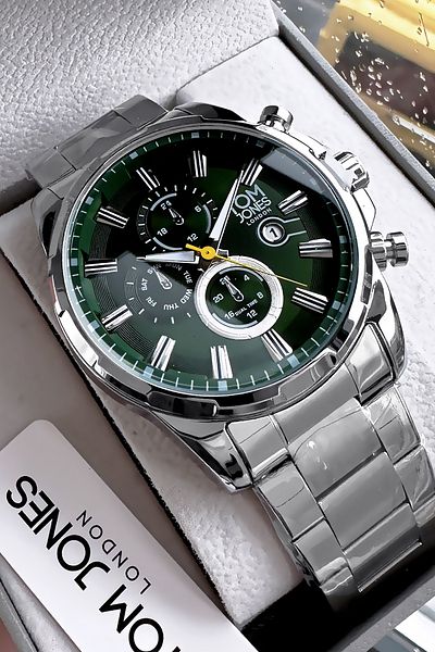 Tom Jones Original Gift Men Wrist Watch Waterproof Silver Color Steel Band Gift Bracelet GTJE2100C5