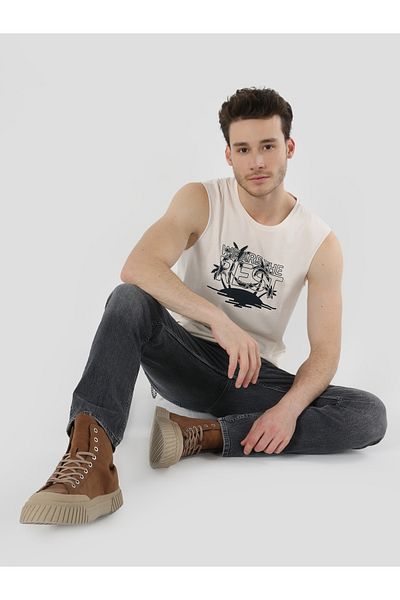 Colin's Regular Fit Men's Ecru Undershirt