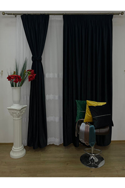 Liz Line Set of two velvet curtains, with drapery, various sizes and colors, from the "Velvet lux" range by Liz Line