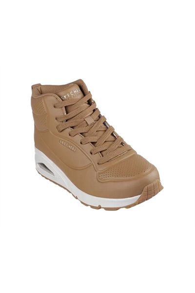 SKECHERS UNO STAND HIGH women's sneakers brown