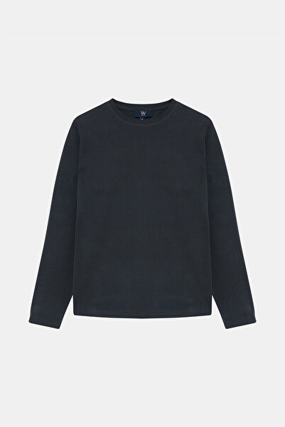 W Collection Dark Blue Crew Neck Long Sleeve Sweatshirt