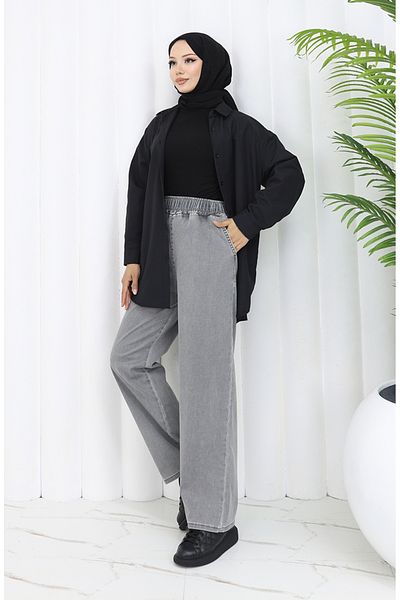 sefamerve Jeans mit elastischem Bund 9633-02 Smoked