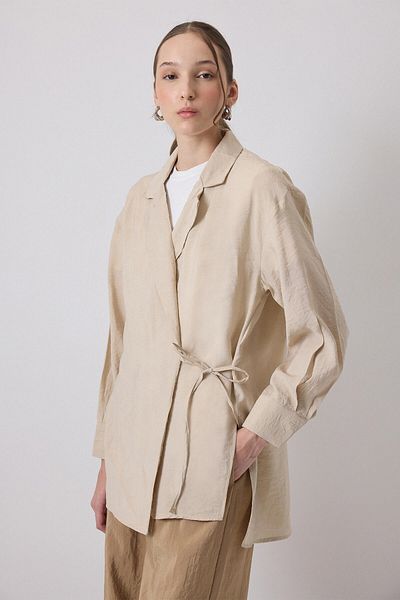 Touché Privé Textured Double Breasted Kimono