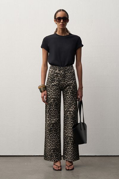 Mathilda By Çiğdem Bilici Mathilda Leopard Patterned Palazzo Jean