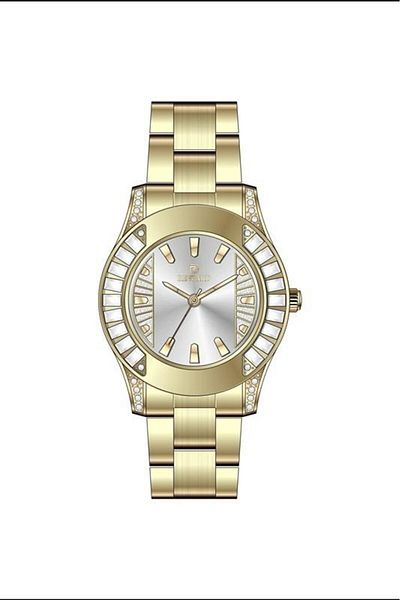 Reward Rwa146274 Steel Cord Baguette Stone Women's Wristwatch