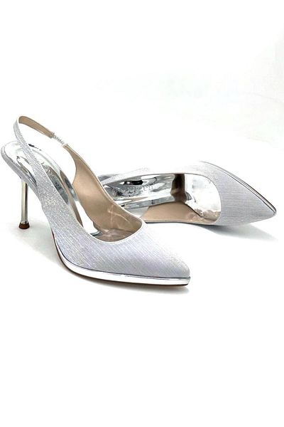 KİNDEP Pantofi de damă Kindep Zizi Burbu cu toc închis cu spatele deschis SILVER