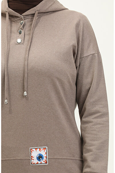 sefamerve Kapüşonlu Eşofman Takım 3036-13 Vizon