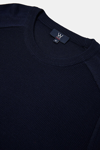 W Collection LACİVERT UZUN KOLLU KAZAK