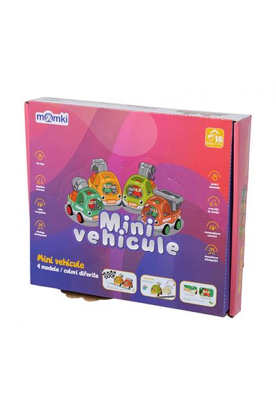 MomKi Mini Car, Pull Back, Various Models