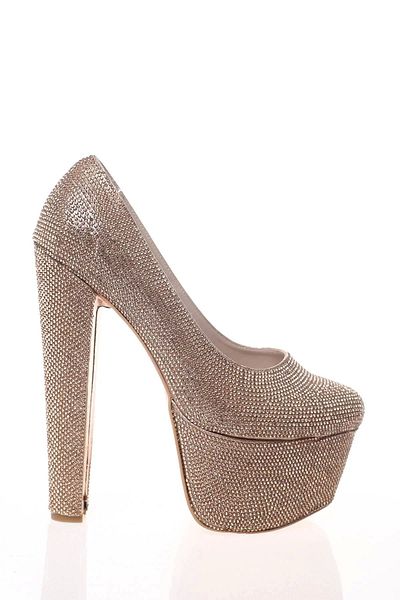 PayBuy Women's Fashion Stylish Gold Full Stone High Heel Heels Wedding Engagement Night Evening Dress Shoes