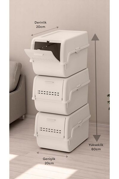 Technow Motek Mt-40 S-Box 8 Liter 3-Purpose Organizer Organizer Beige (3*8Liter)