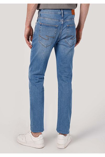 Colin's Pantaloni de jeans indigo pentru bărbați, cu talie joasă, cu picioare drepte