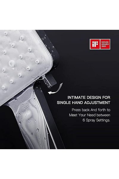 Newentor Shower Head with Hose Set with 6 Settings Spray Mode, Chrome - 1.5m