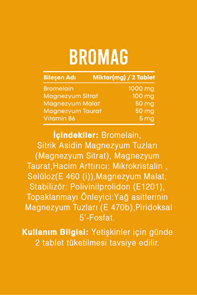 Vitisfera Bromag Bromelain-magnezyum Kompleks-vitamin B6 60 Tablet