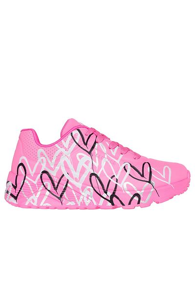 SKECHERS UNO LITE METALLIC LOVE for girls sneakers pink