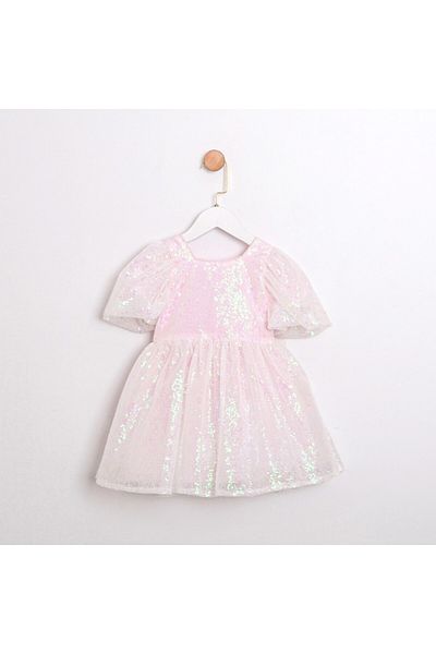 PİTABABY Hologram Sequined Sparkling Princess Dress