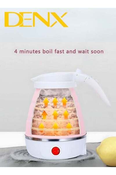 Denx 500W Portable Travel Smart Foldable Electric Kettle for Travel