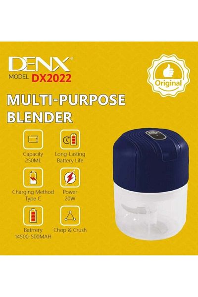 Denx Multi-Use Electronic Blender With A Capacity Of 250 Ml