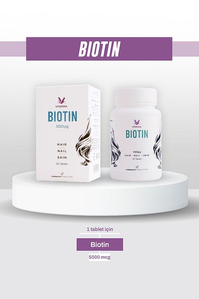 Vitisfera Biotin 5000 mcg 60 Tablets