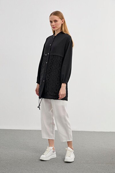 Zühre Embroidered Black Jacket C-0094