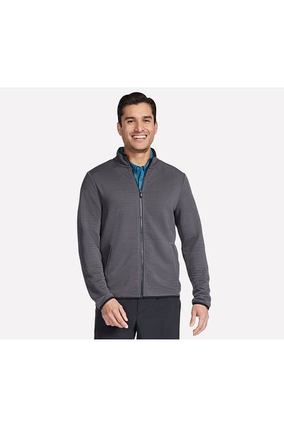 SKECHERS THE HOODLESS HOODIE OTTOMAN JACKET mens sweatshirt black
